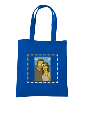 Simpsonovi z vlastnej fotky taška Bright Royal