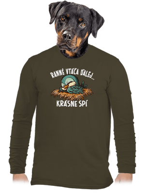 Ranné vtáča spí pánske dlhý rukáv Urban Khaki