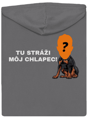 Tu strážim ja dámska mikina na zips Steel Gray