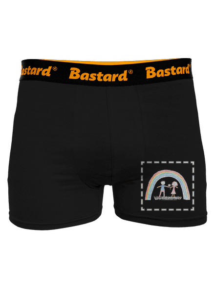 Detské kresby - Nahraj vlastnú boxerky Black