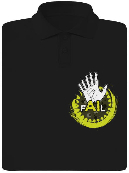 AI Fail pánska polokošeľa Black