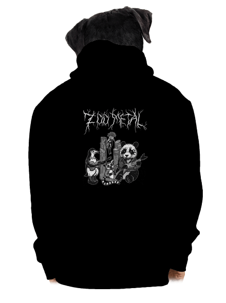 ZOO metal pánska mikina na zips Black