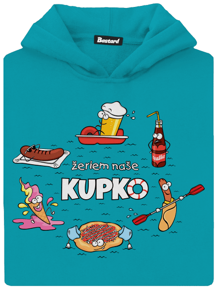 Slovenské kupko detská mikina klokanka Hawaiian Blue