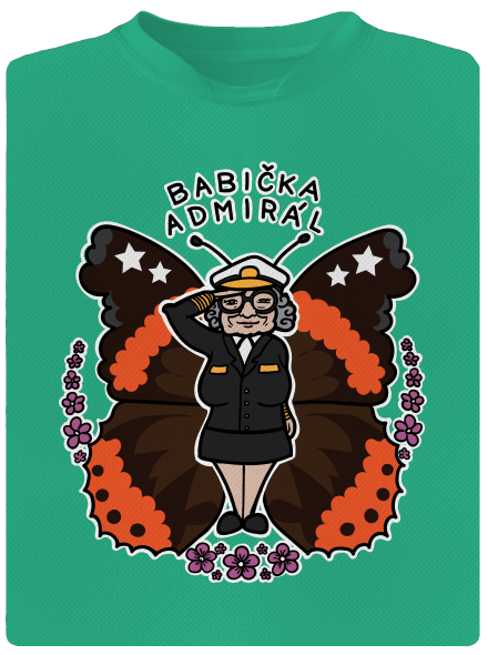 Babička admirál pánske športové tričko Mint Mal