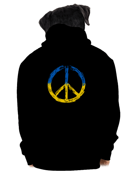 Ukrajina - Peace pánska mikina na zips Black