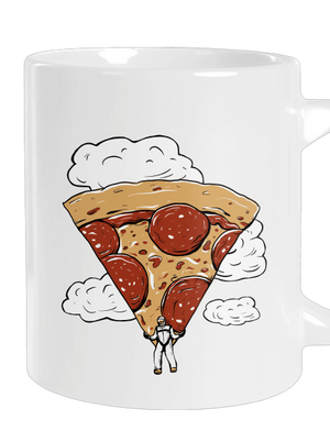 Pizzašutista veľký hrnček White