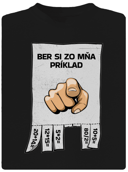 Ber si zo mňa príklad detské športové tričko Black