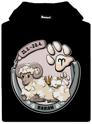 Psí horoskop: Baran pánska mikina klokanka Black