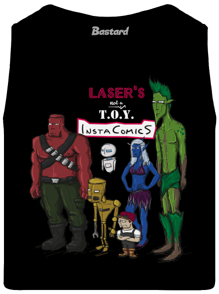 Laser's not a toy pánske tielko Black