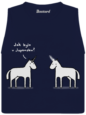 Pornorožec dámske tielko voľné Navy