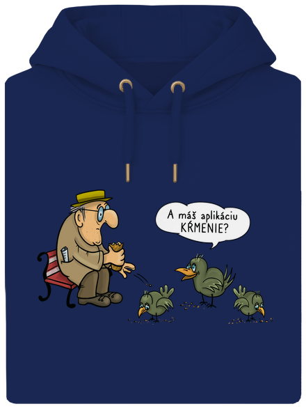 Aplikácia Kŕmenie unisex mikina premium Navy