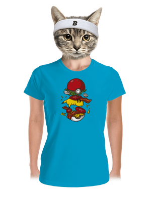 Pokémon burger dámske športové tričko Blue Atol