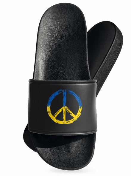 Ukrajina - Peace šľapky Black