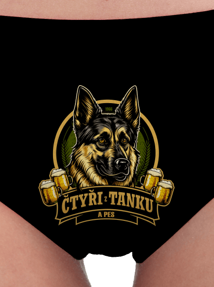 Čtyři z tanku a pes dámske nohavičky Black