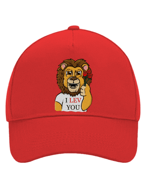 I lev you šiltovka baseballka Classic Red
