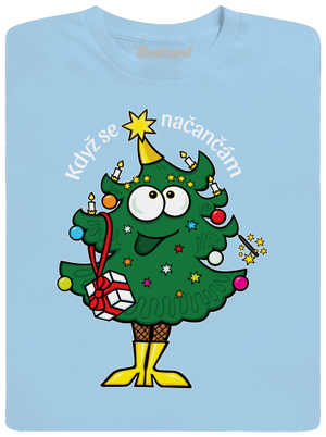 Když se načančám pánske tričko Sky Blue