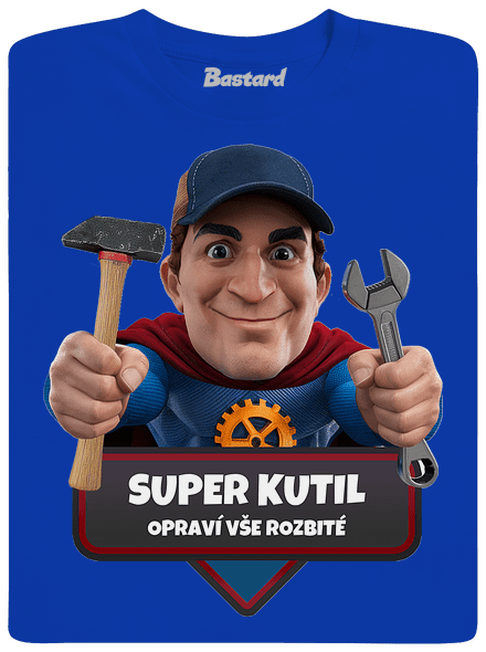 Super otec pánske dlhý rukáv Royal Blue