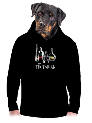 Frutarián pánska mikina klokanka Black