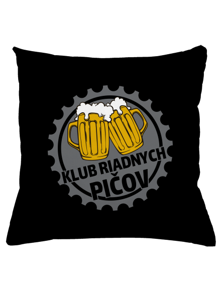 Klub riadnych pičov vankúš Black