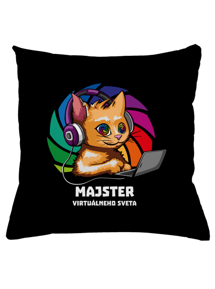 Majster virtuálneho sveta vankúš Black
