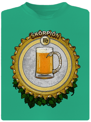 Pivný horoskop: Škorpión pánske športové tričko Mint Mal