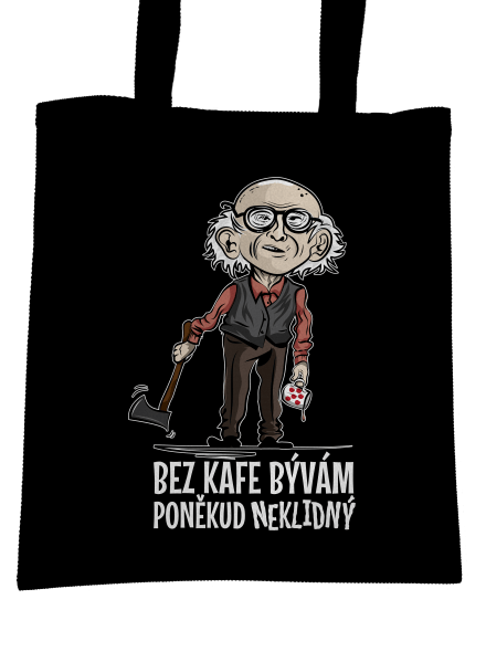 Neklidný bez kafe taška Black