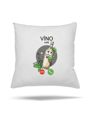 Biele víno volá vankúš White