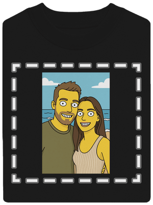 Simpsonovi z vlastnej fotky unisex mikina bez kapucne Black