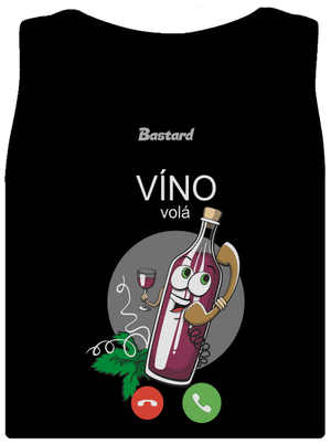 Červené víno volá dámske tielko klasické Black