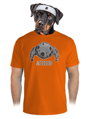 Asteroid pánske športové tričko Neon Orange
