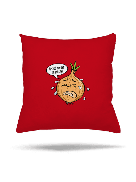 Cibuľa na krúžky vankúš Red