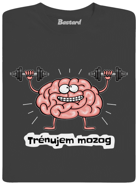 Trénujem mozog  pánske dlhý rukáv Dark Grey