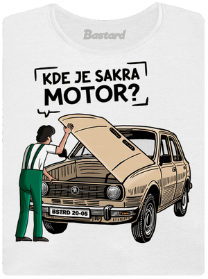 Kde je motor? dámske tričko White