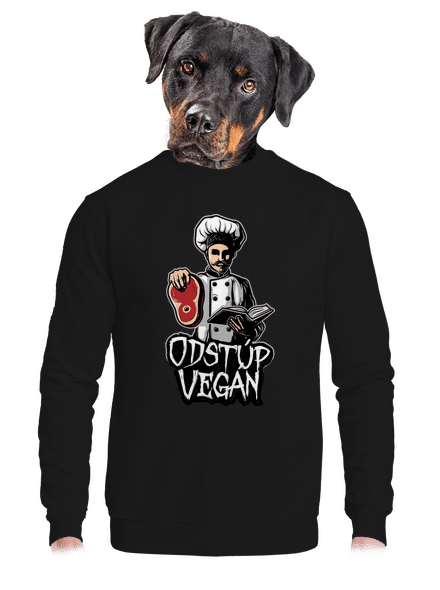 Odstup vegane unisex mikina bez kapucne Black