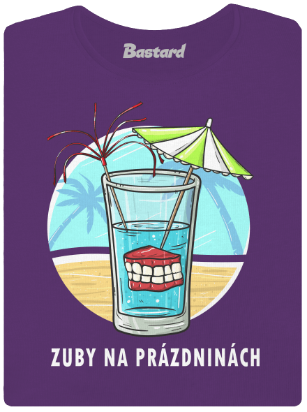 Zuby na prázdninách dámske tričko prémium Purple