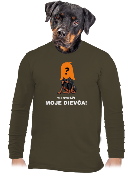 Tu strážim ja pánske dlhý rukáv Urban Khaki