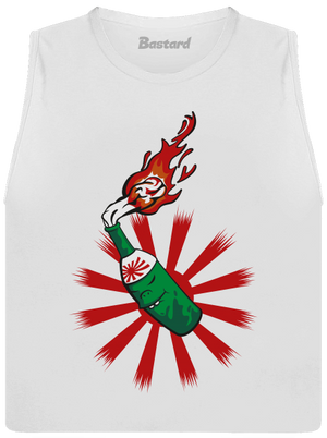 Kamikaze dámske tielko voľné White