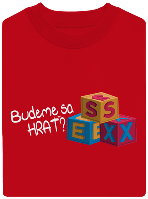 Budeme sa hrať unisex mikina bez kapucne Red