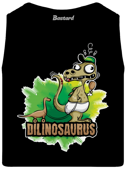 Dilinosaurus pánske tielko Black