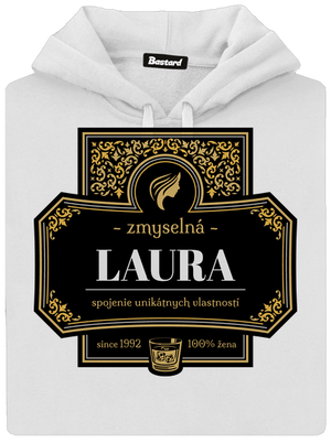 Alkoholová etiketa dámska mikina klokanka White