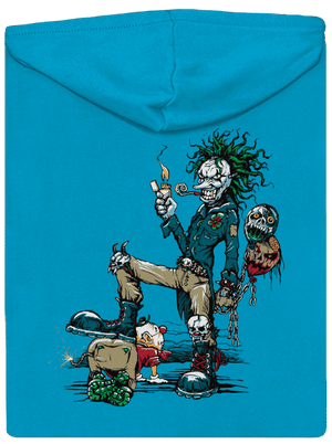 Evil Clown dámska mikina na zips Blue Atol