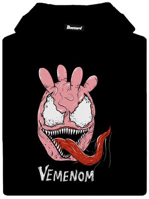 Vemenom pánska mikina klokanka Black