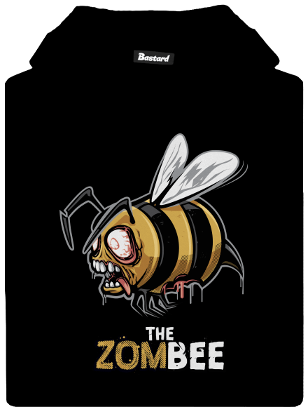 ZomBee - žltá detská mikina klokanka Black