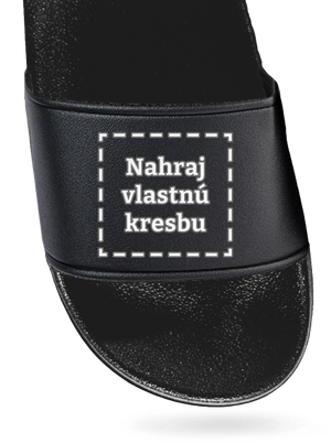 Detské kresby - Nahraj vlastnú šľapky Black Black