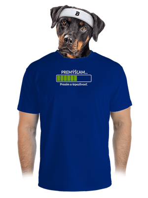 Premýšľam pánske športové tričko Royal Blue Mal