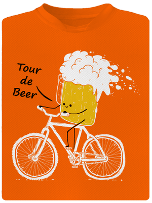 Tour de beer pánske športové tričko Neon Orange