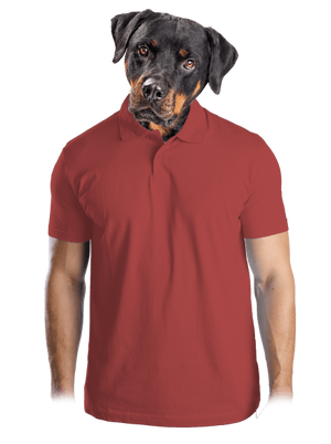 Bez potlače pánska polokošeľa Burgundy