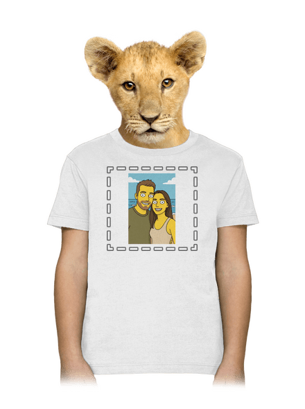 Simpsonovi z vlastnej fotky detské tričko White