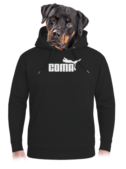 Coma unisex mikina premium Dark Black