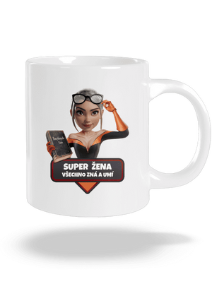 Super mama veľký hrnček White